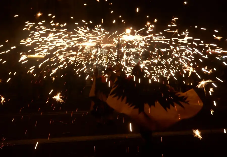 Correfoc durante las fiestas de la Mercè en Barcelona